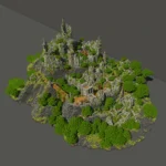 Fantasy Medieval Ruins Fortress Minecraft Build