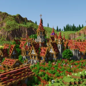 Fantasy Village pack, fantasy house pack, minecraft fantasy house, minecraft fantasy house schematic, minecraft fantasy build